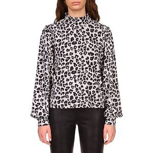 Sanctuary NITE SPOTS for Keeps Long Balloon Sleeve Mock Neck Top US Small